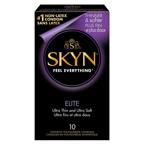 SKYN Elite Lot de 10 préservatifs ultra fins et ultra doux en polyisoprène synthétique, sans latex 10 conservateurs