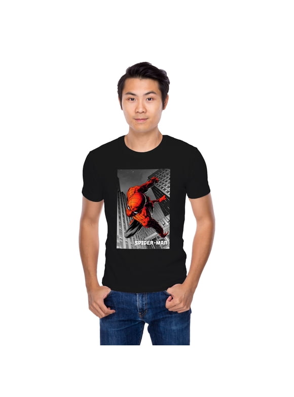Men's Marvel Spider Leap Short Sleeve T-Shirt