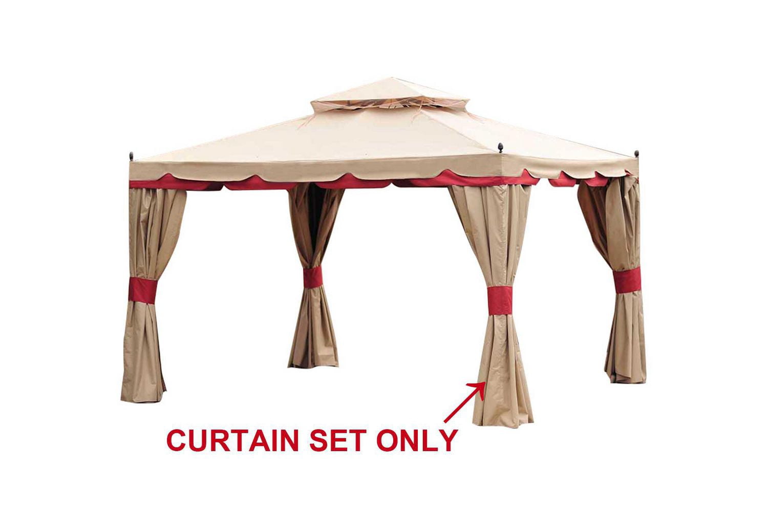 Sunjoy Replacement Curtain for 10x12 Ft Benen Gazebo red Walmart Canada