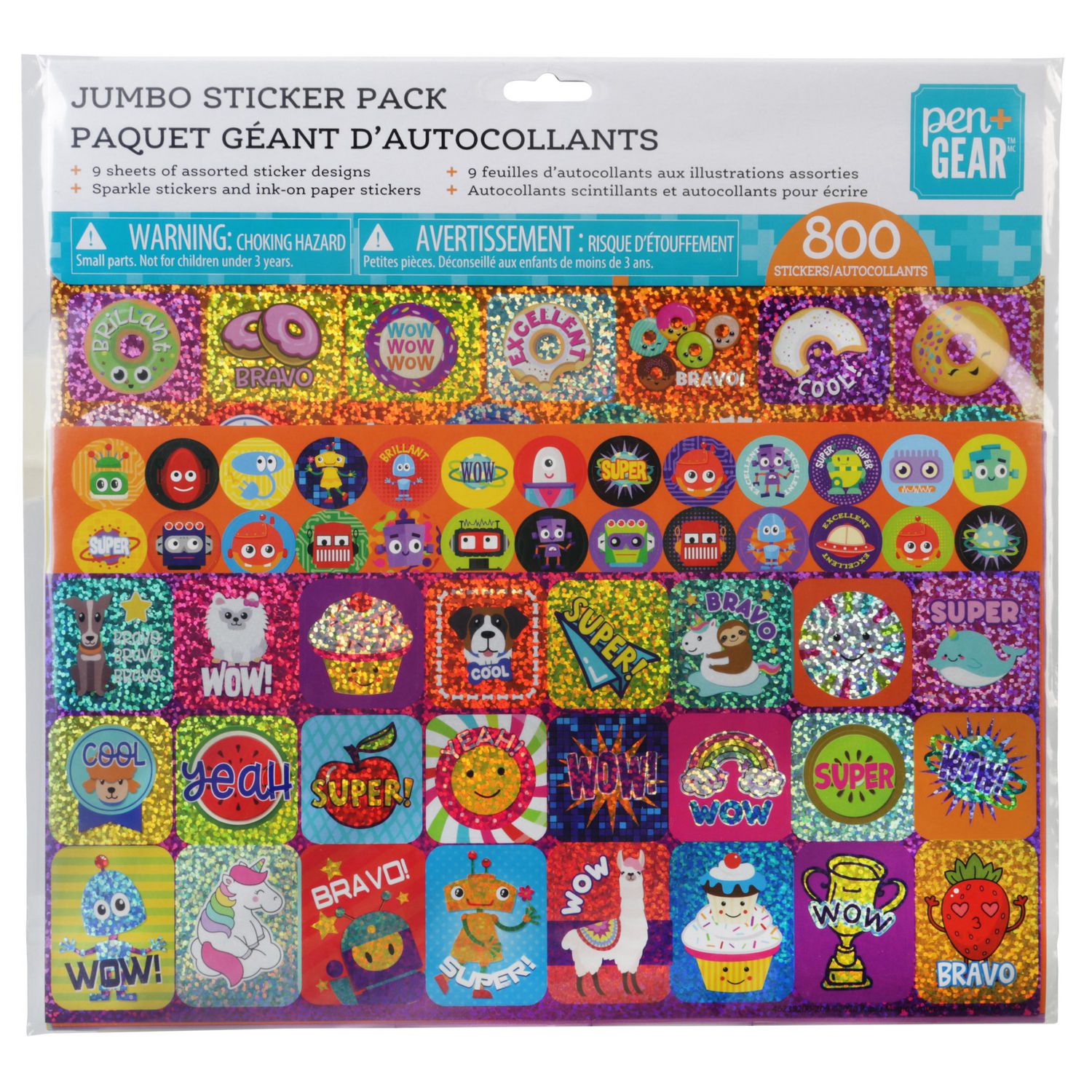 Pen + Gear 800CT Glitter Stickers | Walmart Canada