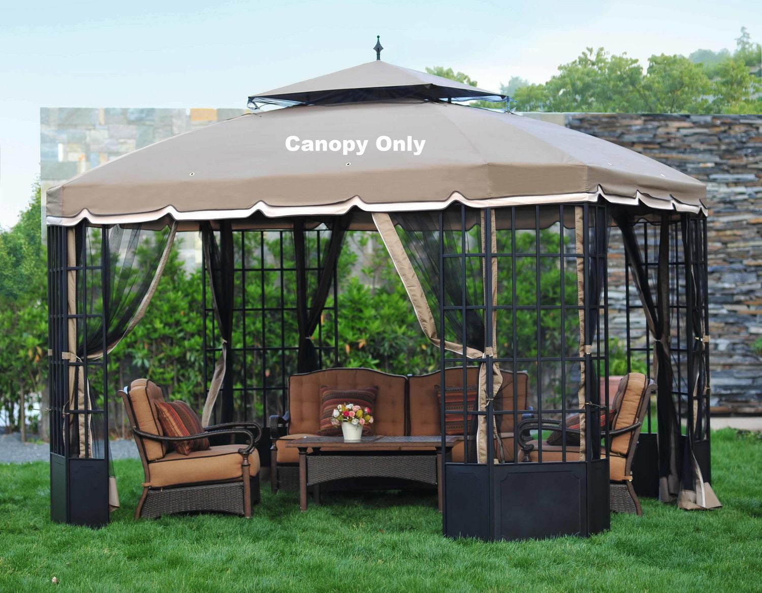 Sunjoy Replacement Canopy 10X12 : Shop Sunjoy Replacement Canopy Set ...