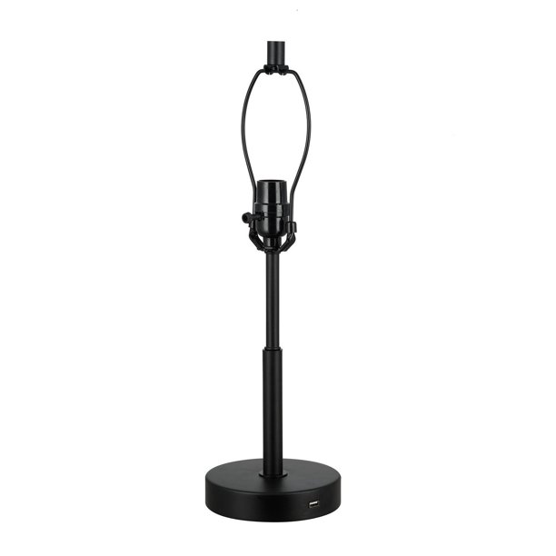 hometrends 20"H Black with USB Charging Port Lamp Base Walmart.ca