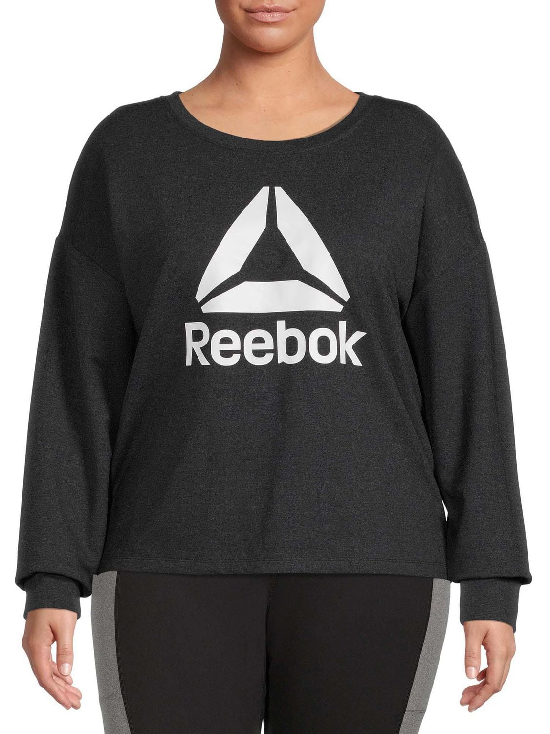Reebok Plus All Day Cropped Crew, tailles 1X-4X pour femme