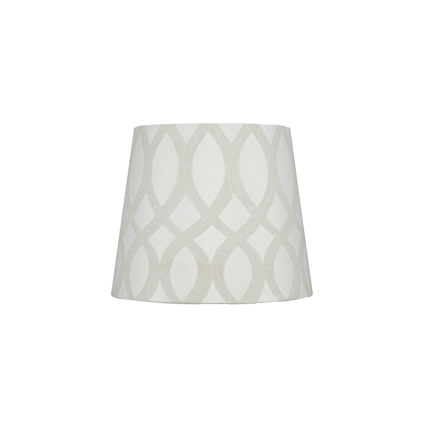 hometrends 9" Ivory and Gray Flocked Tapered Drum Lamp Shade Walmart
