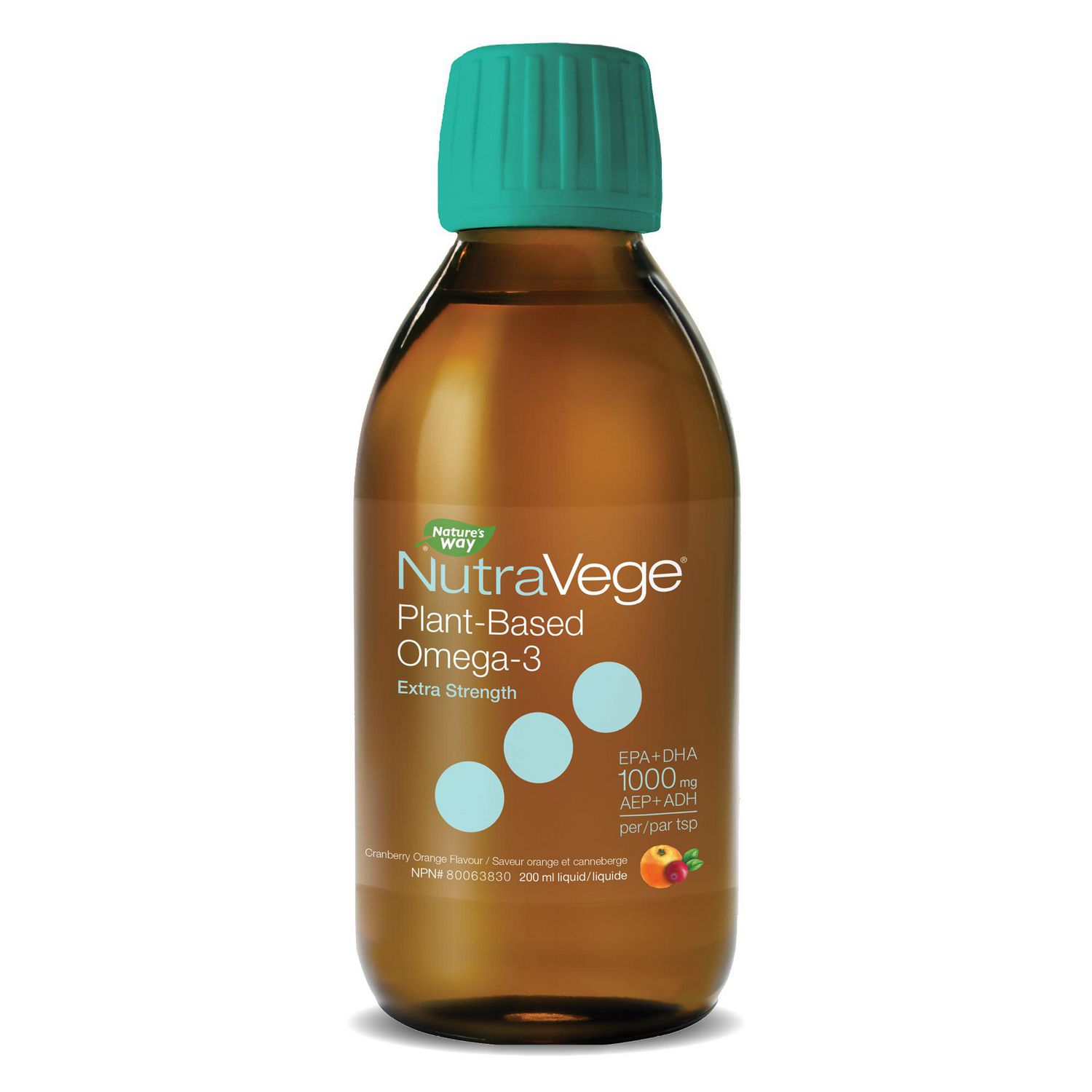 NutraSea NutraVege 2x Omega-3 Cranberry Orange Liquid