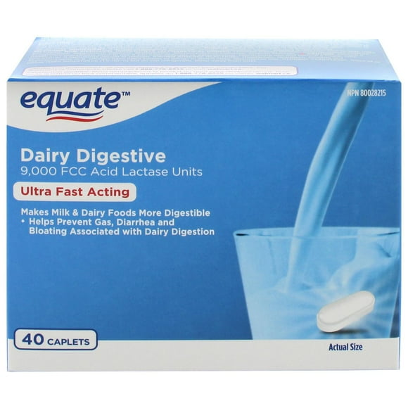 Equate Dairy Digestive, 40 caplets