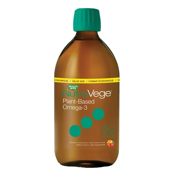 NutraVege Strawberry Orange Omega-3 Plant Liquid