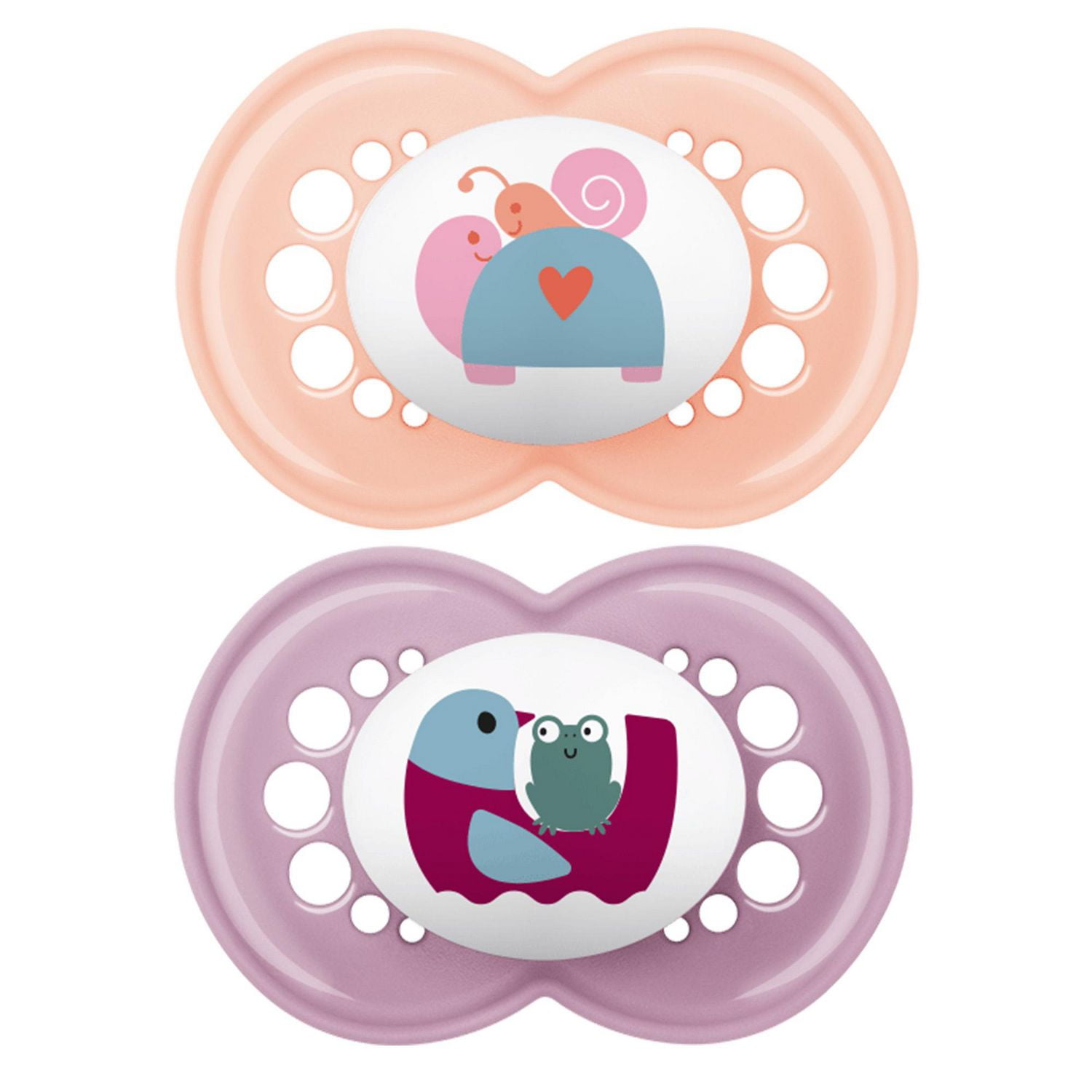  MAM Original Matte Baby Pacifier, Nipple Shape Helps Promote  Healthy Oral Development, Sterilizer Case, Girl, 0-6