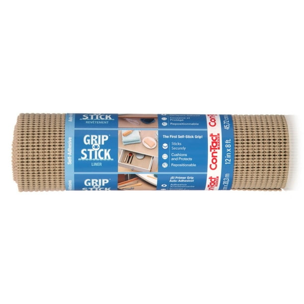 Con-Tact Grip n' Stick 12"x8' Adhesive Liner
