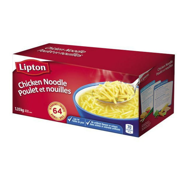 Lipton® Mélange à soupe poulet et nouilles 1,35 Kg 15 sachets, 64 bols