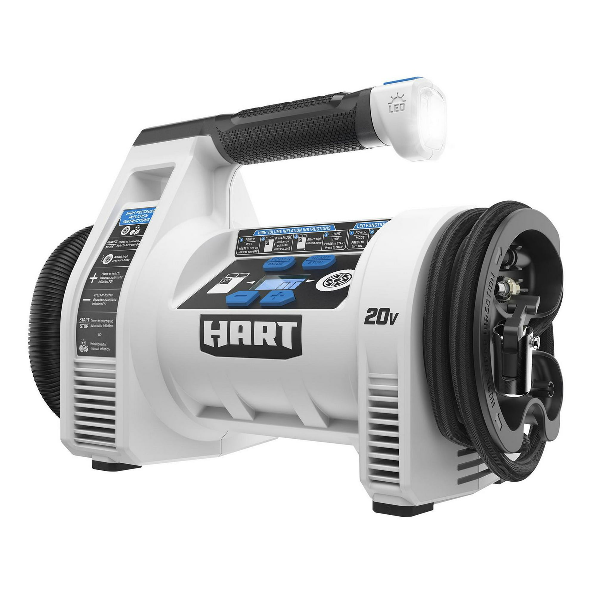 HART 20-Volt Cordless Dual Function Digital Inflator Kit (1) 20-Volt 1.5Ah Lithium-Ion Battery