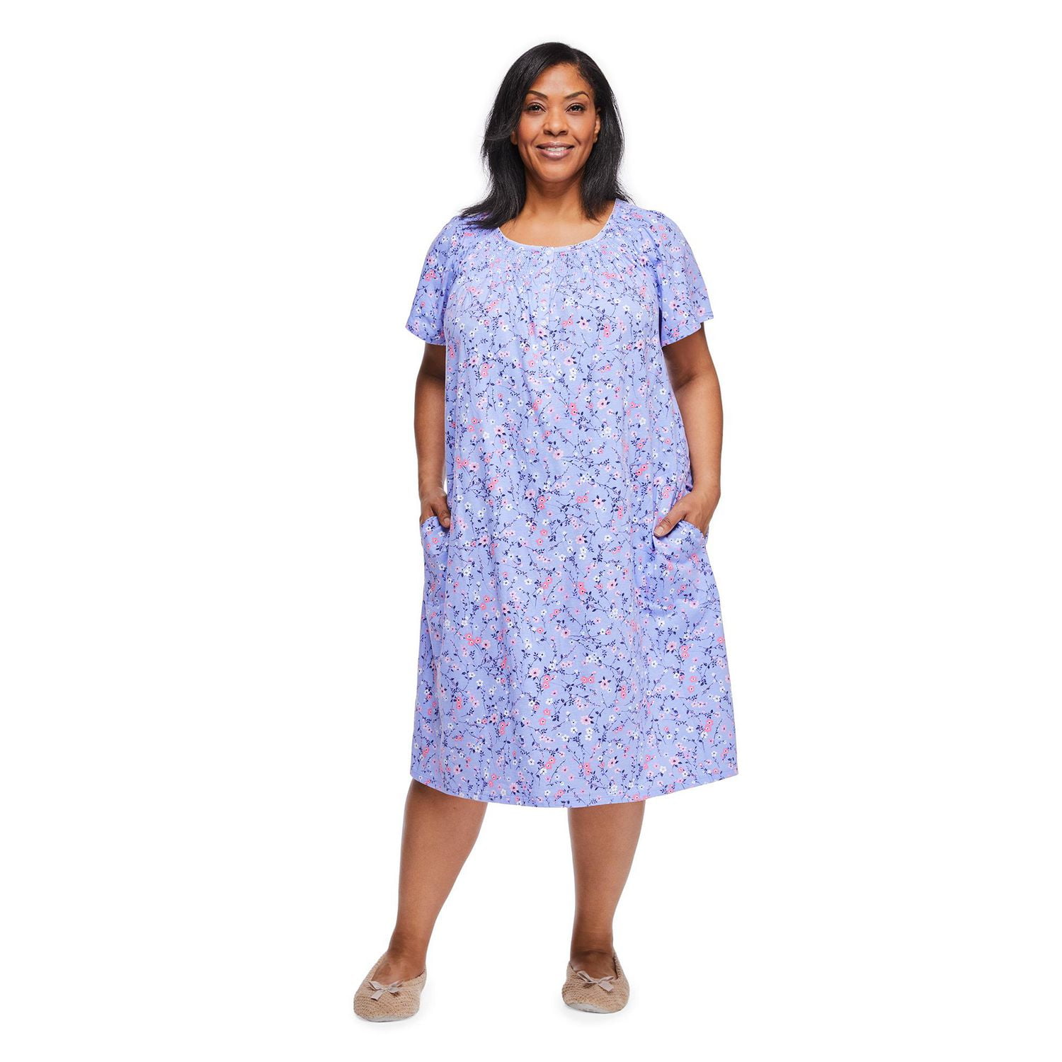 Robe de nuit à encolure dégagée Iyla Plus pour femmes Tailles 1X-4X