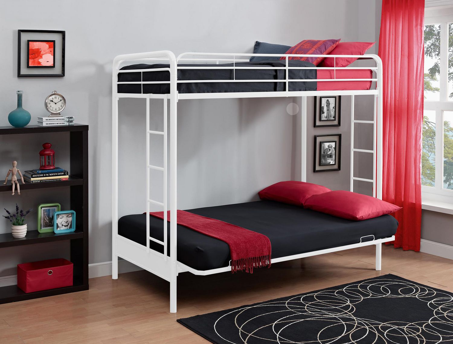 Dhp Twin Over Futon Bunk Bed, Bunk Bed With Couch On Top