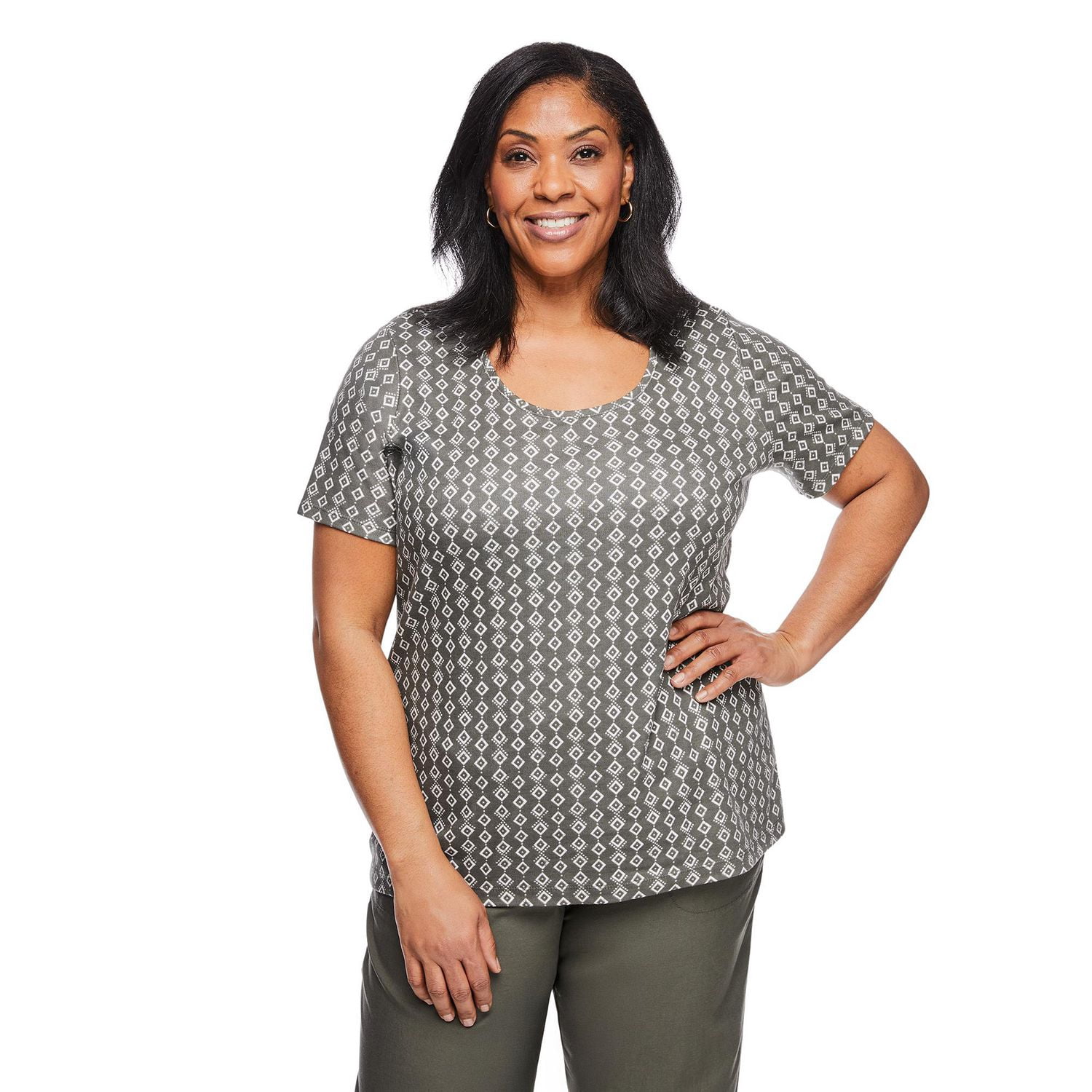T-shirt à encolure ras du cou Iyla plus pour femmes
