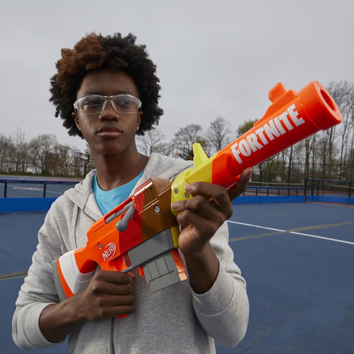 Nerf Fortnite HR Dart Blaster, Ruff Wrap Design, 6 Nerf Elite