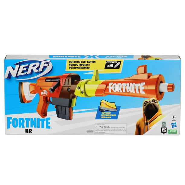 NERF Fortnite Heavy SR Blaster Scope, Big Blaster, 6 Mega Darts, 6-Dart  Clip, Kids Toy Foam Blasters, Fortnite Toys for Boys and Girls