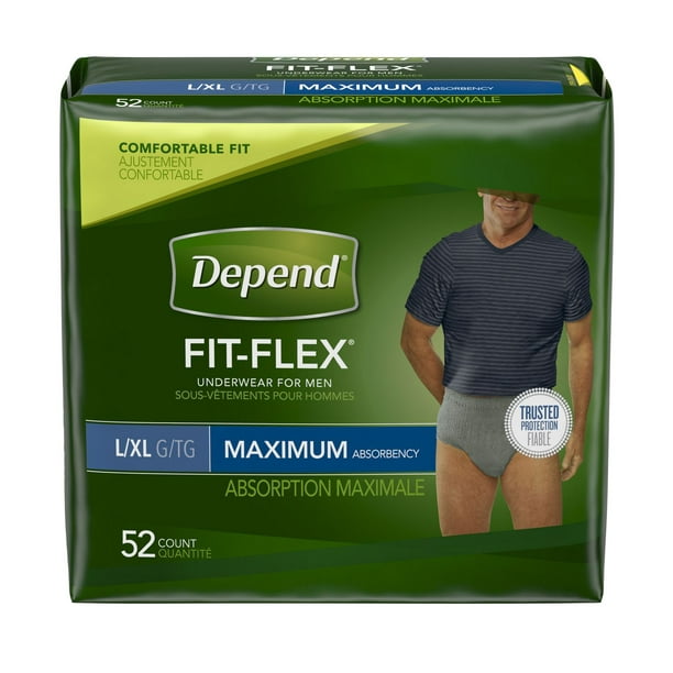 Sous-vêtement d’incontinence à absorption maximale Fit-Flex de Depend pour hommes