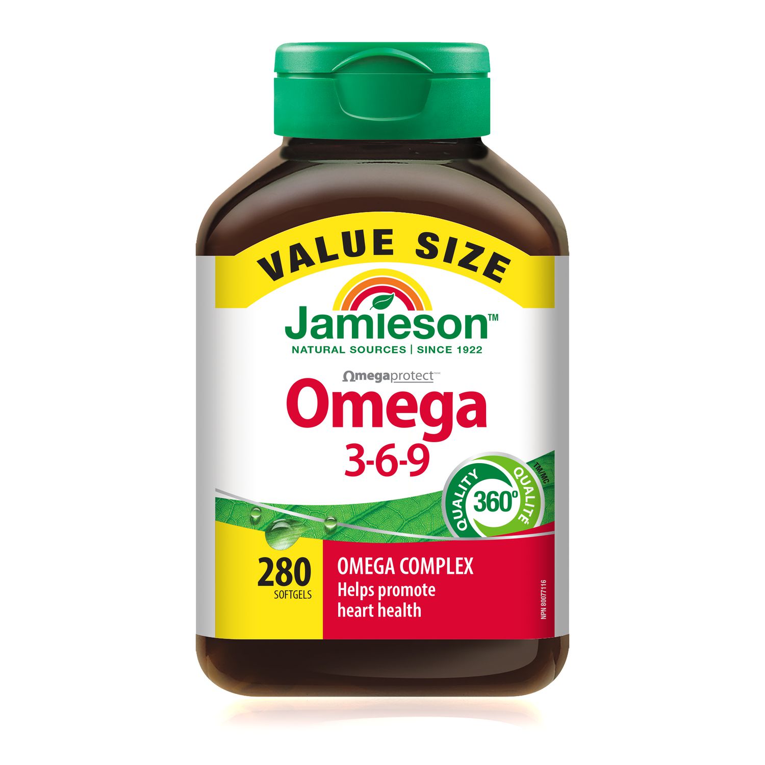 Jamieson gélules oméga-3-6-9, 1200 mg, 280 gélules