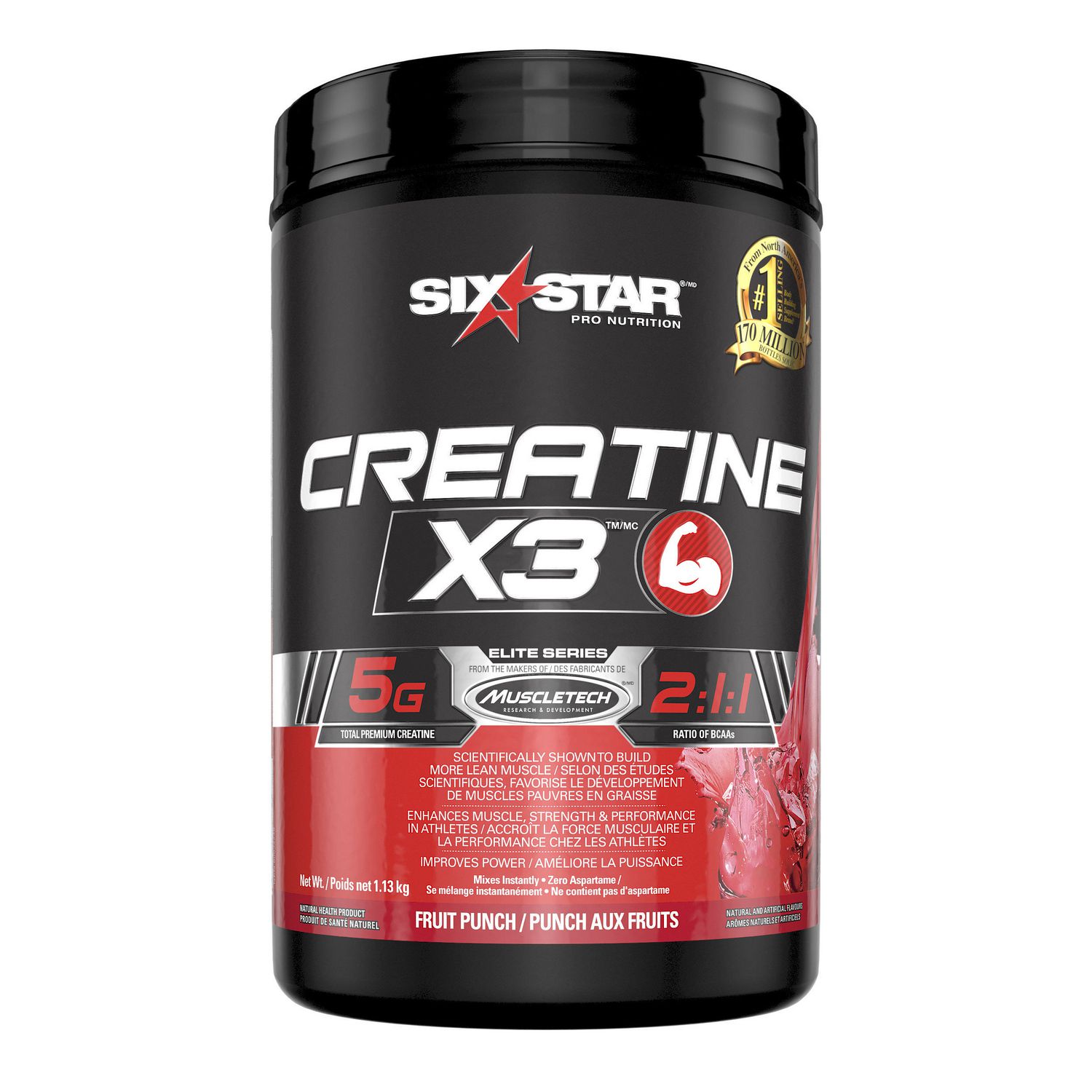 Six Star Creatine X3 Powder, Creatine plus BCAA, Creatine Monohydrate and  Creatine HCl, Post Workout Muscle Recovery and Muscle Builder for Men and  Women, Creatine Supplements, Fruit Punch (35 Servings), Muscle builder