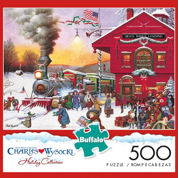 Buffalo Games Americana Le puzzle Whistle Stop Christmas en 500 pièces