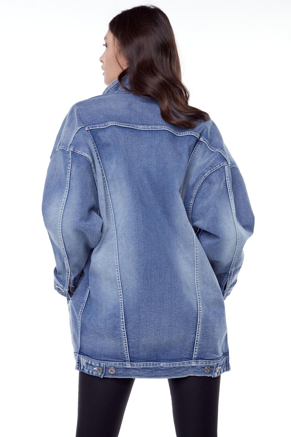 Jeaniologie ™ Women Oversized Denim Trucker Jacket