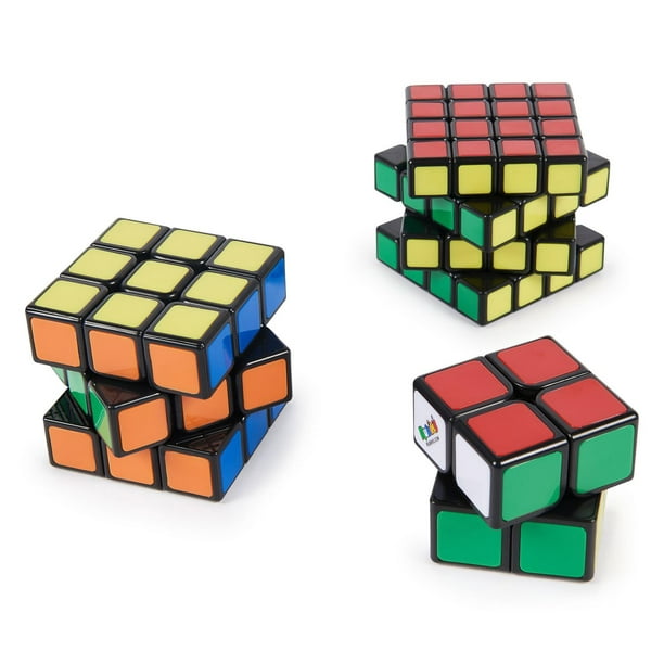 Rubik's, Tiled Trio Bundle 2x2 Mini 3x3 Cube 4x4 Master 3D Puzzle Game  Stress Relief Fidget Toy Travel Gift Set, for Adults & Kids Ages 8 and up, Rubik's  Cube Puzzle 