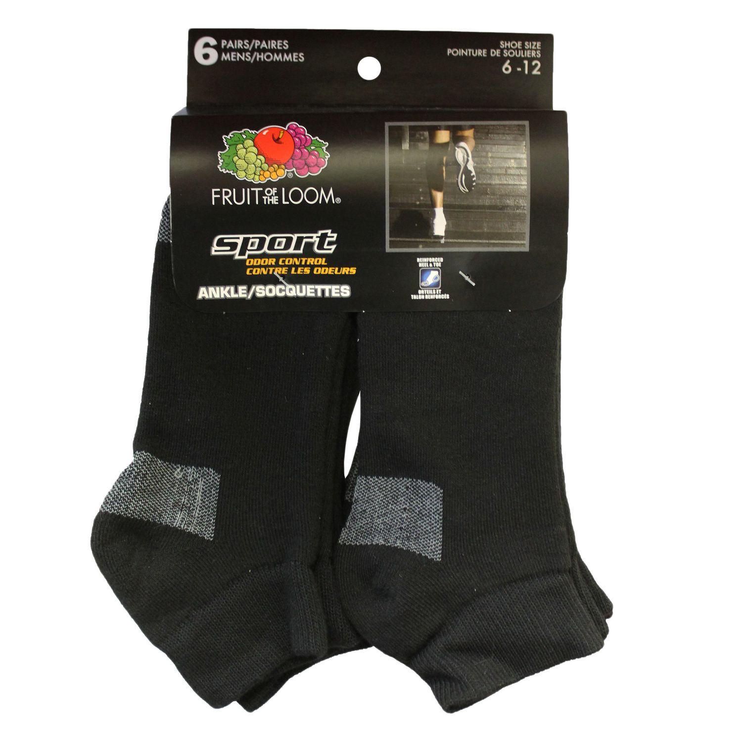 Fruit of the Loom Men's Sport Ankle Crew Socks - 6 Pairs | Walmart Canada