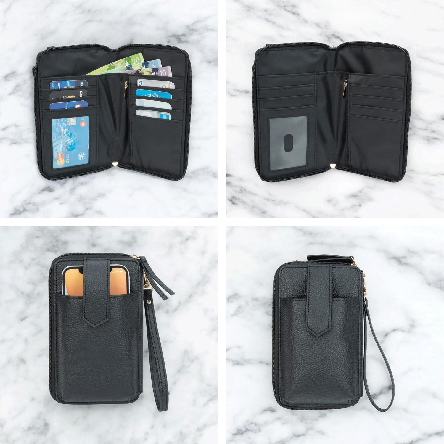 Time And Tru Zip Around Phone Wallet Crossbody