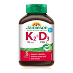 Jamieson Vitamin K2 120 mcg Plus Vitamin D3 1,000 IU Tablets
