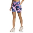 thumbnail image 2 of Reebok Women’s ‘Reflex’ High-Rise 7” Inseam Printed Biker Shorts with Pockets, 2 of 6