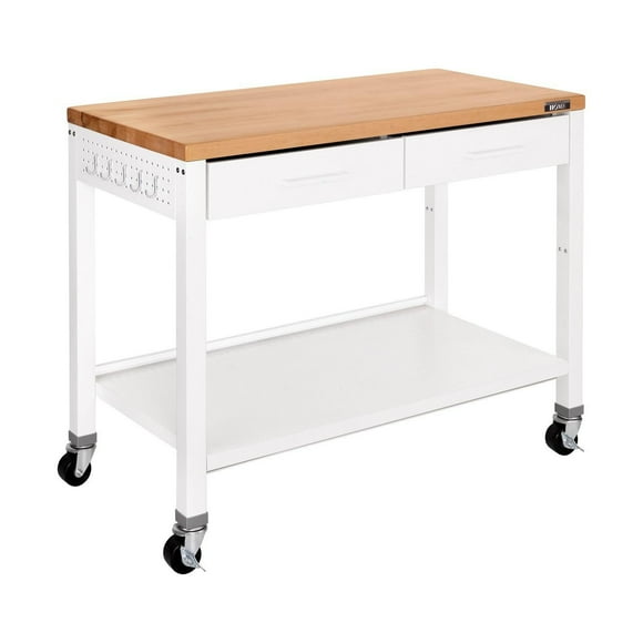 Seville Classics Work Center Island Table, 48" x 24" x 36"