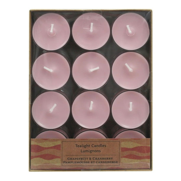 GRAPEFRUIT & CRANBERRY 24Pack Tealight Candles Walmart.ca