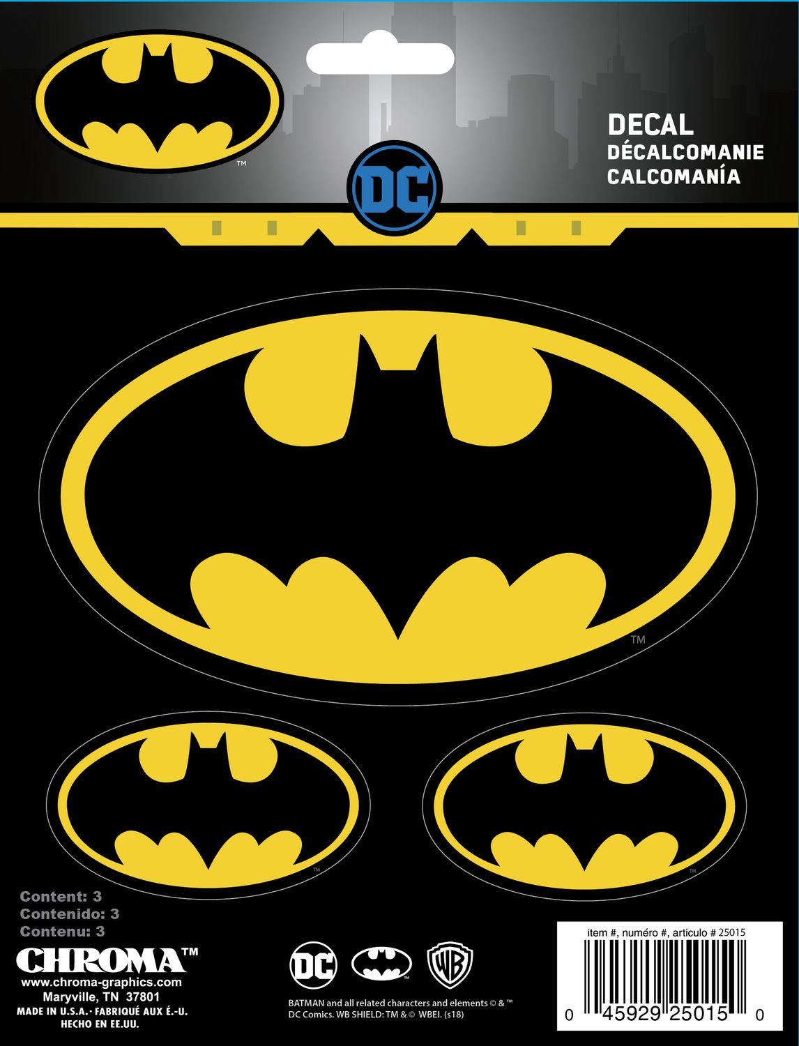 Chroma-Graphics Batman Logo Decal | Walmart Canada