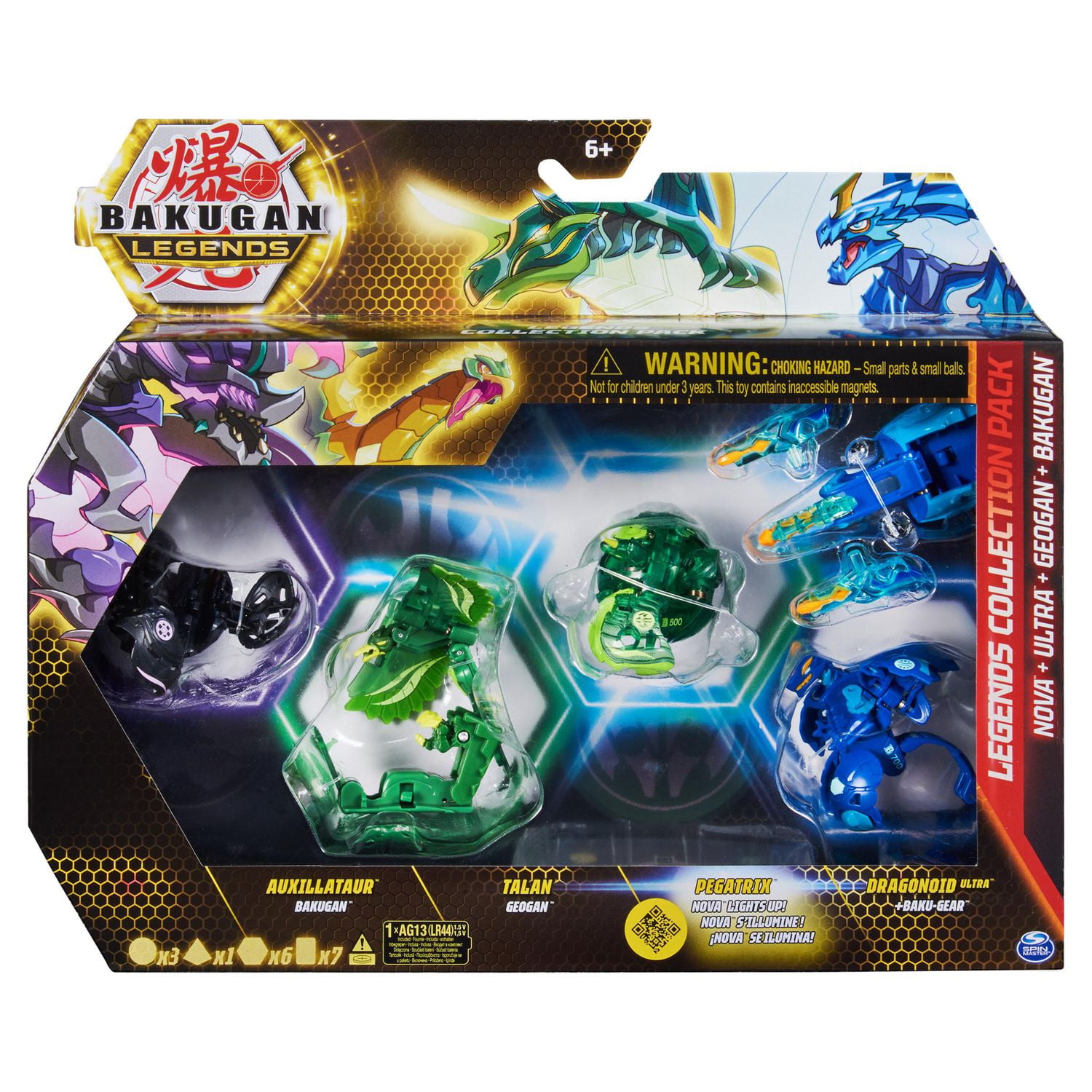 Bakugan Evolutions, UNbox and Brawl Pack with 6 Exclusive Bakugan,  BakuCores, Collectible Bakugan Cards, Gate Cards, Kids Toys for Boys Ages 6  and Up
