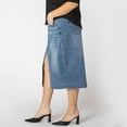 thumbnail image 2 of Devoted Women’s Plus size midi denim skirt, 2 of 5