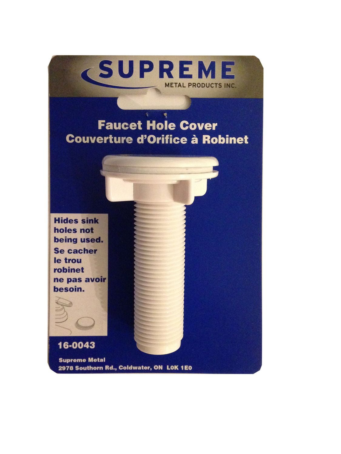 Supreme Metal Products White Faucet Hole Cover Walmart Canada