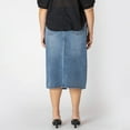 thumbnail image 3 of Devoted Women’s Plus size midi denim skirt, 3 of 5