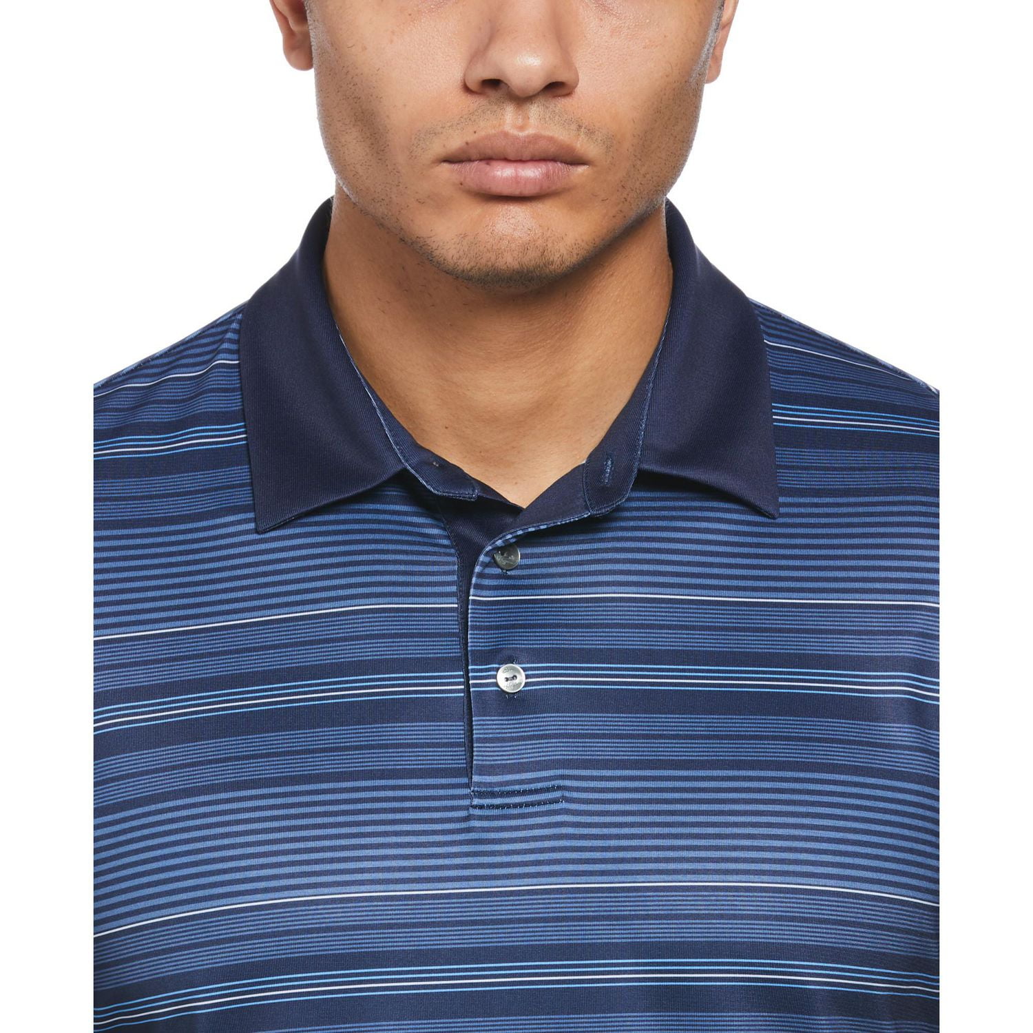 Ben Hogan Men's Eco Tonal Stripe Short Sleeve Button-Down Golf Shirt