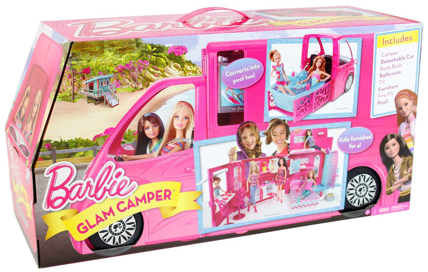 2012 Mattel Barbie Sisters Life In The Dream House Camper RV Glam Camper  READ*