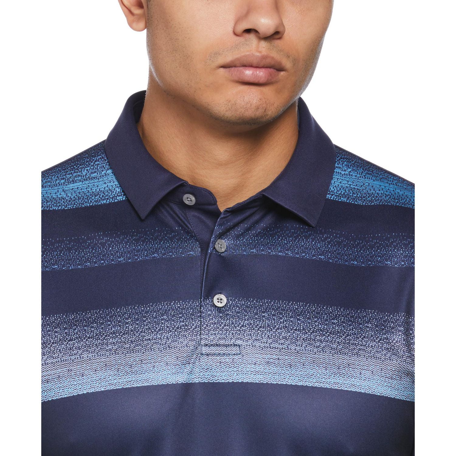 PGA TOUR Men's Short Sleeve Chest Print Golf Polo