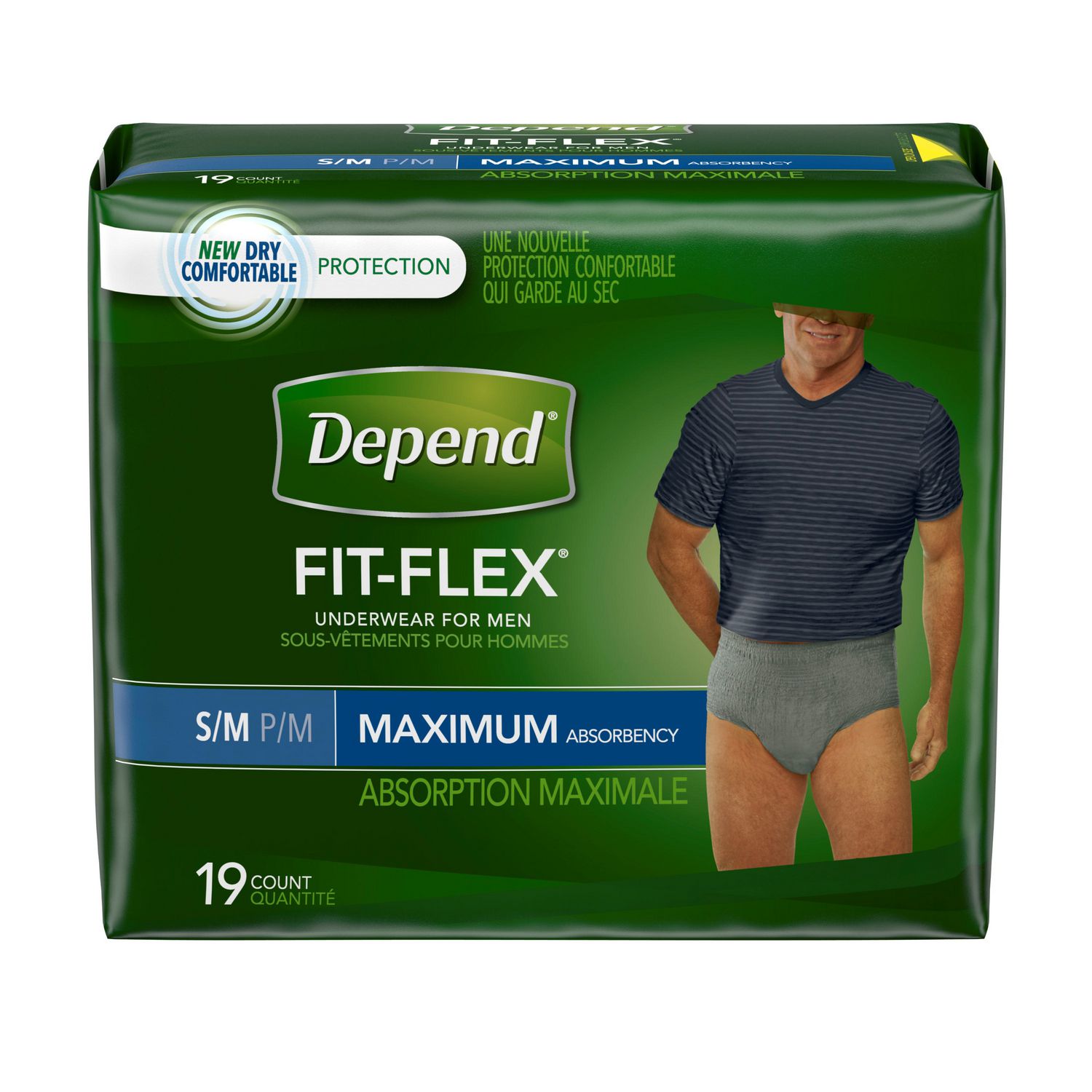 Depend Fit-Flex Incontinence Underwear for MEN, Maximum Absorbency ...