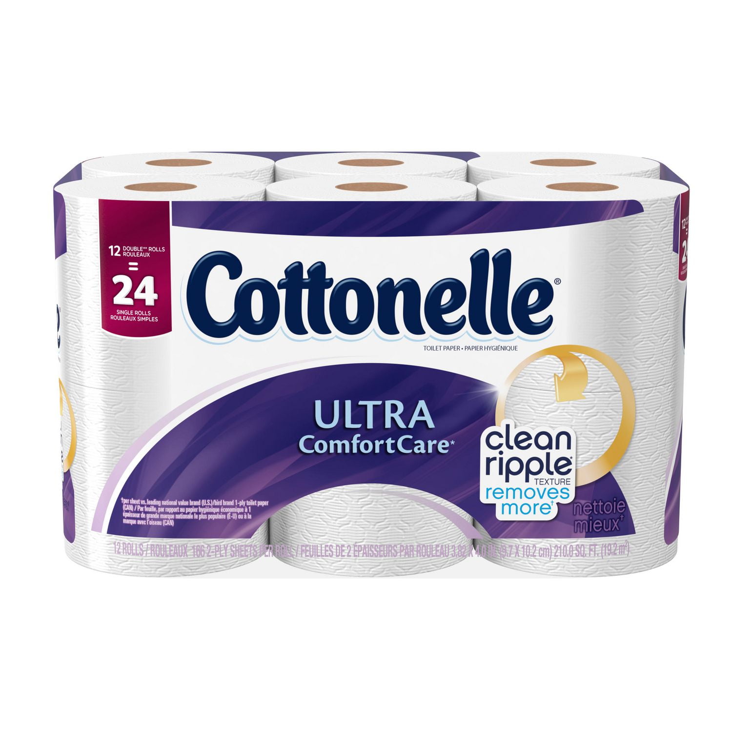 Cottonelle® Ultra Comfort Care* Double Roll Toilet Paper, 12 Rolls