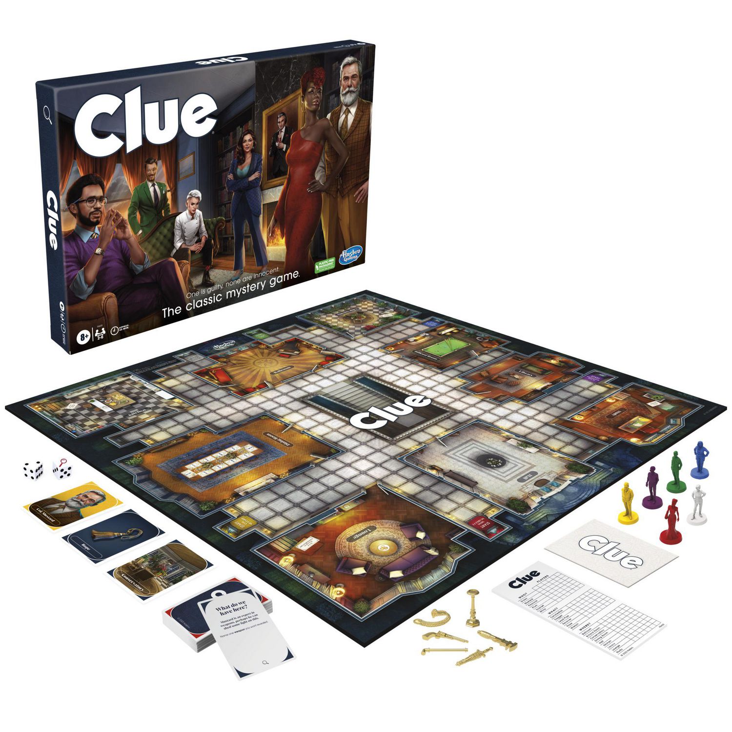 Clue Board Game for Kids Ages 8 and Up, Reimagined Clue Game for 2