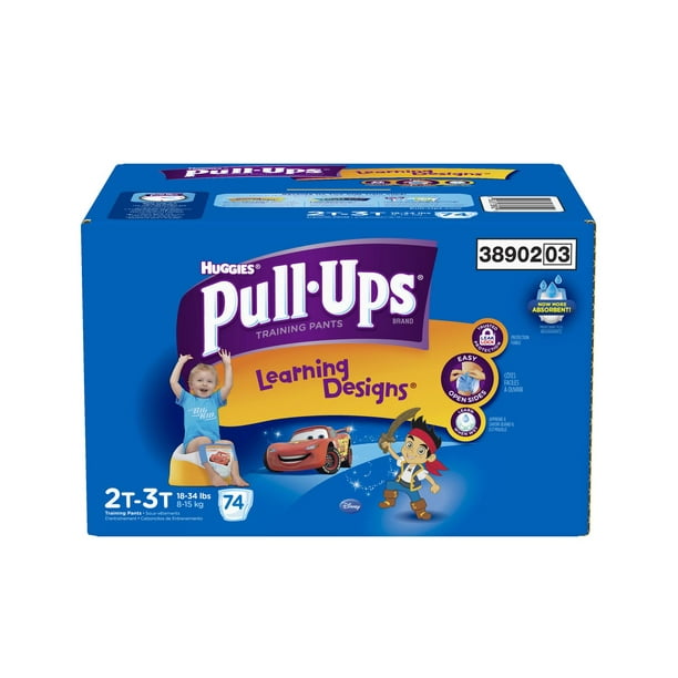 Pull Ups Night-Time Training Pants, for Boys, Size 2T-3T (18-34