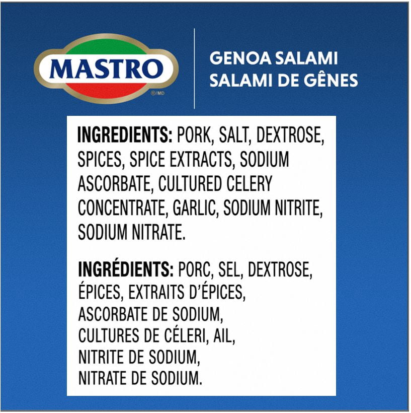 Mastro® Genoa Salami Mild, Sliced Dry-Cured, Family Pack, 375 g