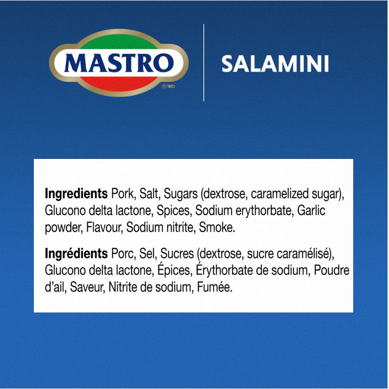 thumbnail image 4 of Mastro® Mild Salami, 375g, Dry-Cured Salami Sticks, Lactose & Gluten Free<br>375g, 4 of 5
