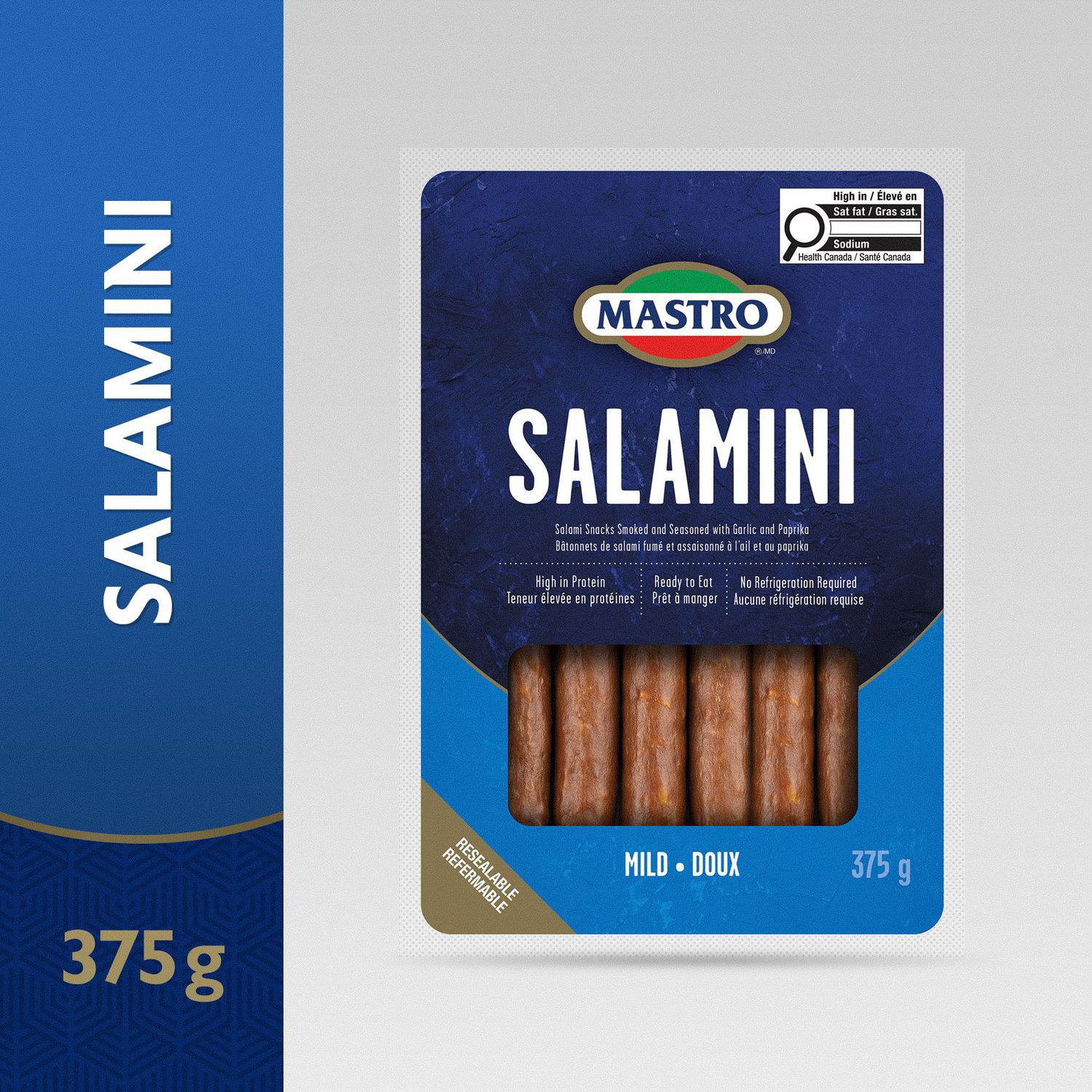 Mastro® Mild Salami, 375g, Dry-Cured Salami Sticks, Lactose & Gluten Free<br>375g