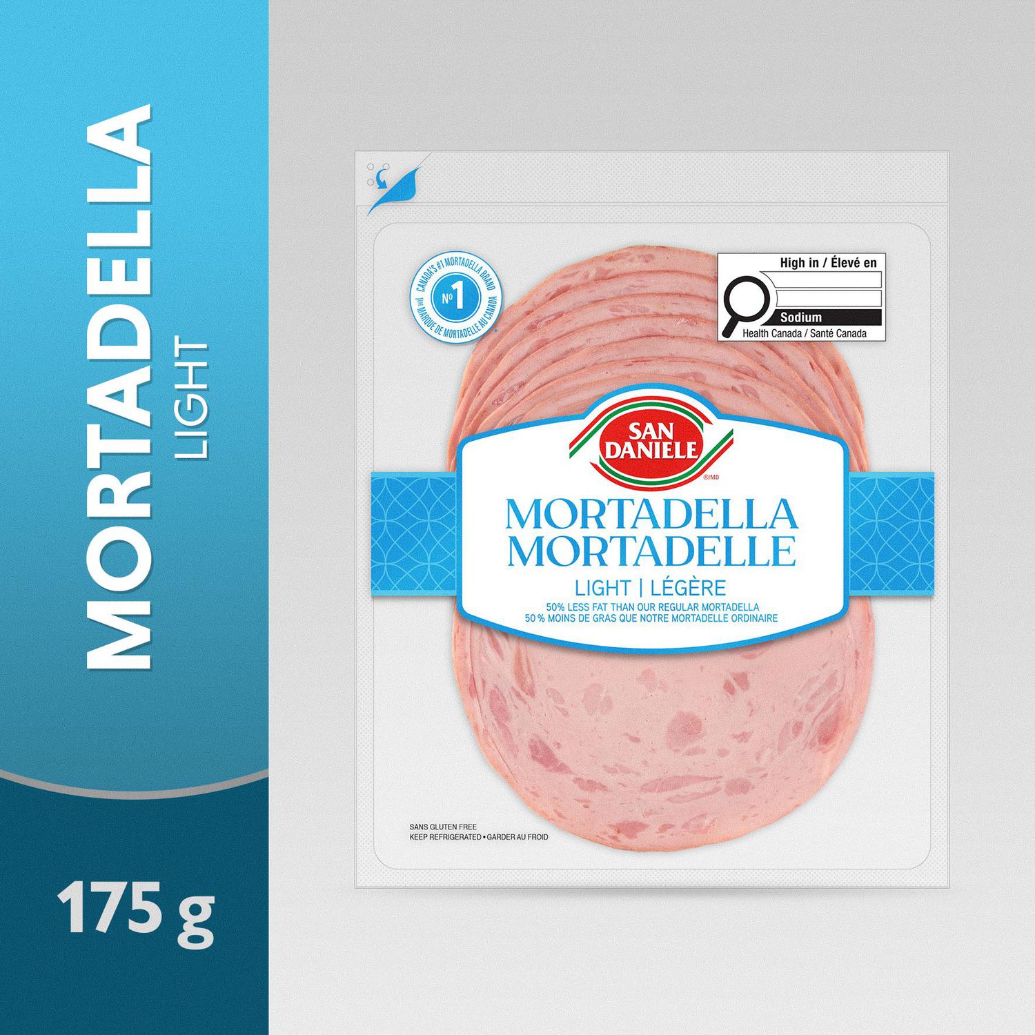 Mortadelle légère San Daniele, charcuterie en tranches 175g