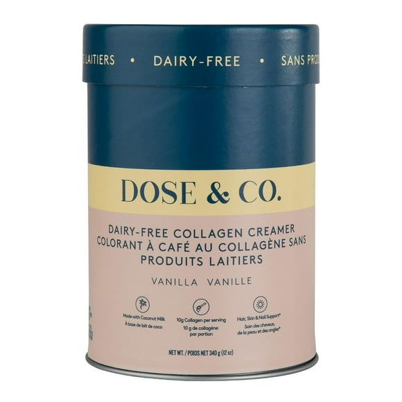 Crème à café de collagène sans produits laitiers – vanille de Dose & Co