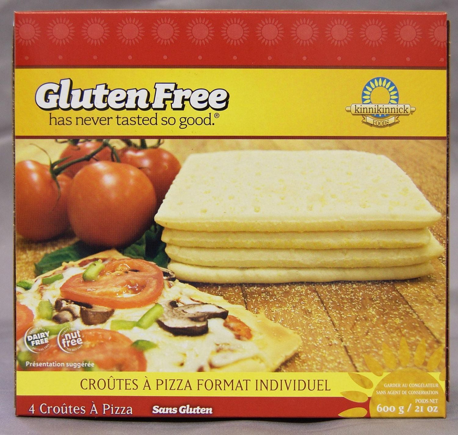 Kinnikinnick Gluten Free Individual Square Pizza Crusts Walmart Canada